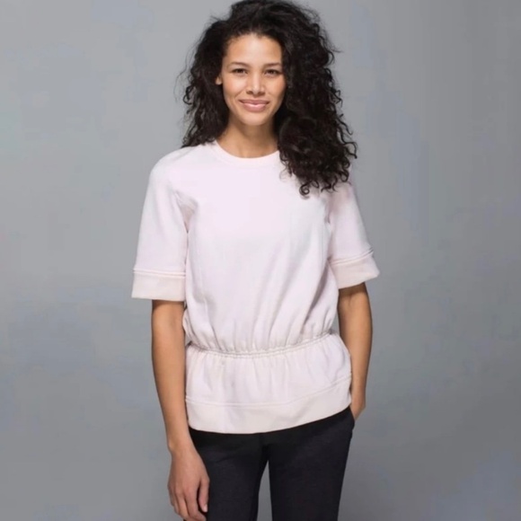 Lululemon Peplum Pullover Neutral Blush - Picture 1 of 8